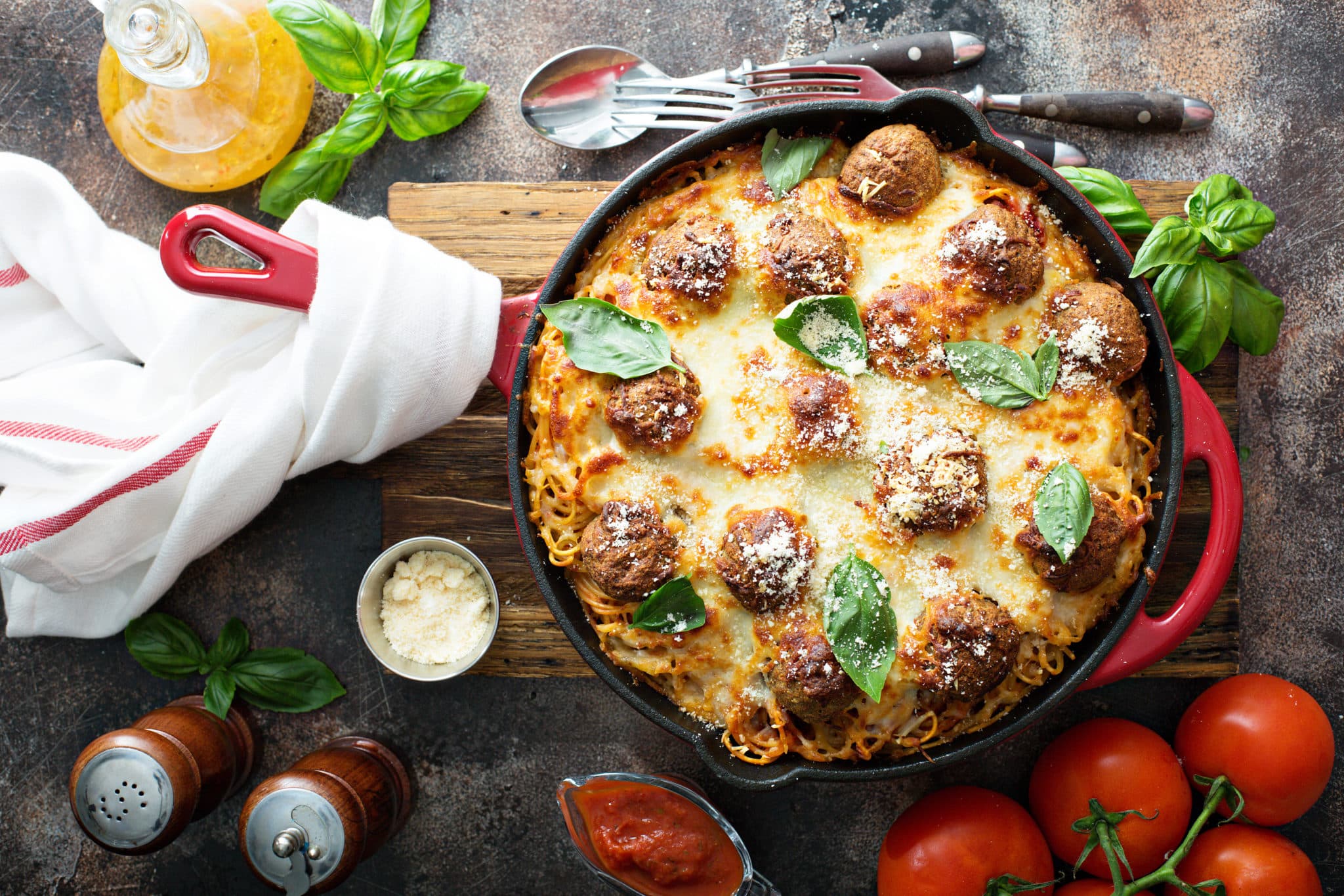 Marisol's vegetarian meatball casserole